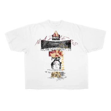 Works Of Madness Mad Anthem Tee White