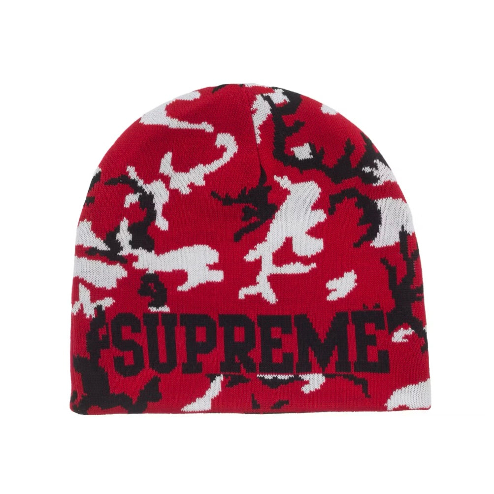 Supreme Reversible Camo Beanie Red