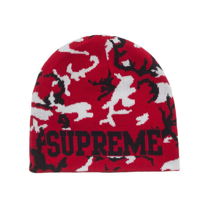 Supreme Reversible Camo Beanie Red