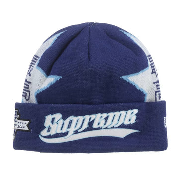 Supreme New Era Star Beanie Navy