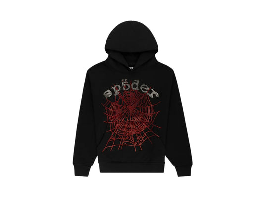 Sp5der Rhinestone OG Web V2 Hoodie