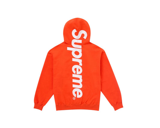 Supreme Satin Applique Hooded Sweatshirt (FW24) Bright Orange