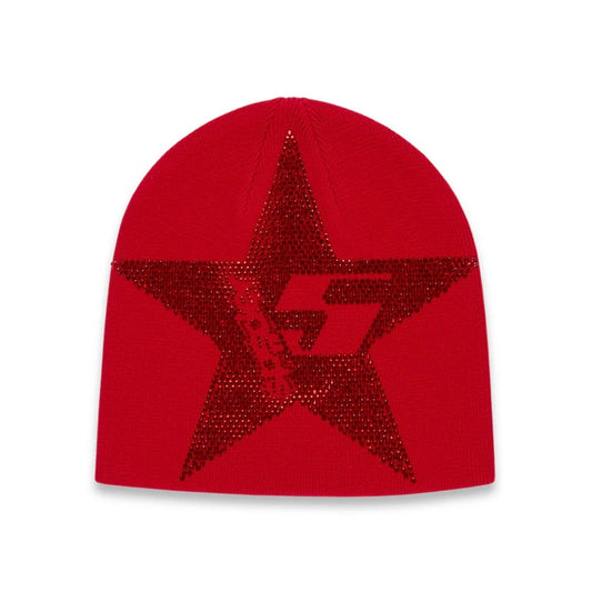 Sp5der Star Rhineston Skully Red