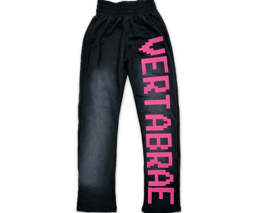 Vertabrae Black Pink Sweatpants