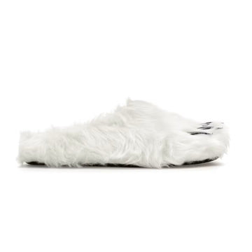 Bravest White Bear Claw Mules