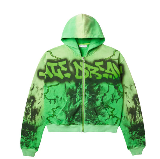 Vale Green Nightmare Zip Up Hoodie