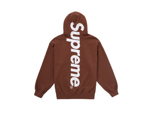 Supreme Applique Brown Satin Logo Sweatshirt