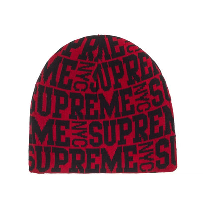 Supreme Reversible Camo Beanie Red