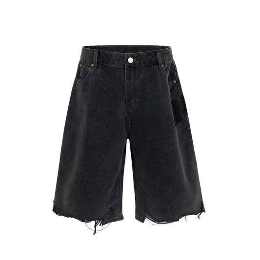 Undeveloped Noir Cutoff Denim Jorts