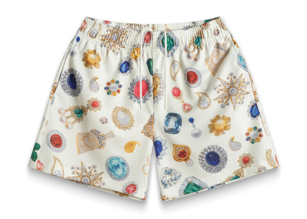 Bravest White Jewel Shorts