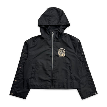 Saint Vanity Nylon Black Snap Hoodie