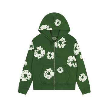 Denim Tears Cotton Wreath Zip Hoodie Green