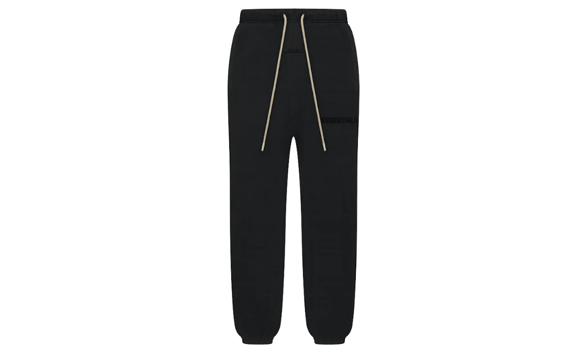 Essentials Cream Drawstring Sweatpants Jet Black