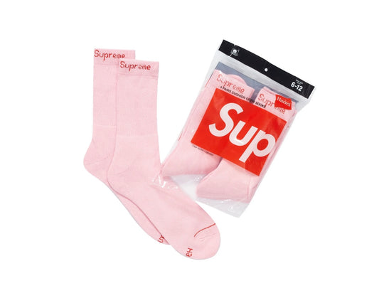 Supreme Pink Hanes Socks