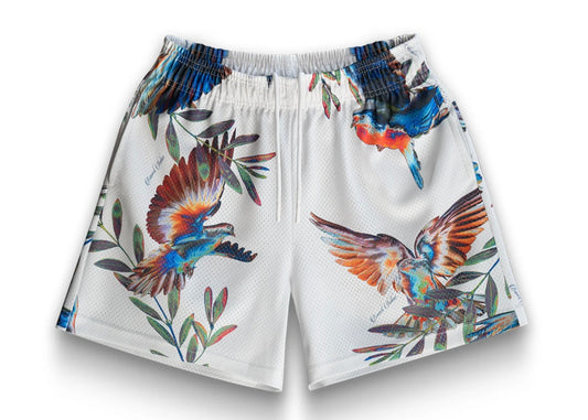 Bravest White Birds Of Paradise Shorts