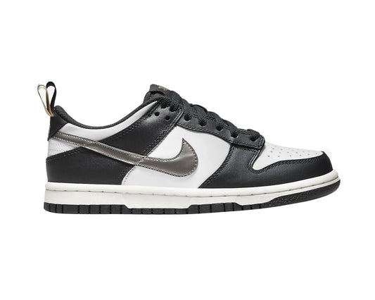 Nike Dunk Low Black White Metallic