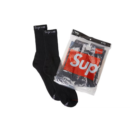 Supreme Hanes Socks Black