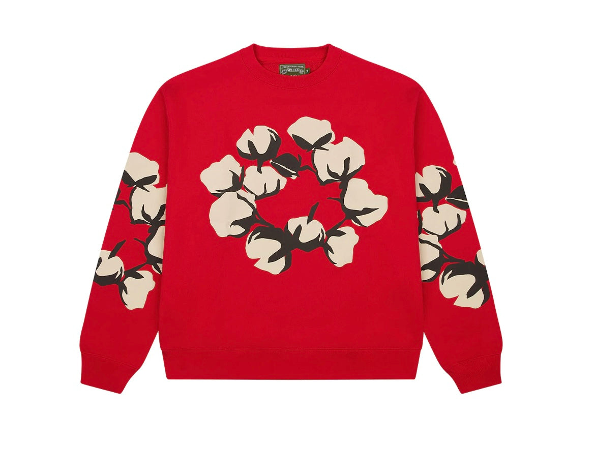 Denim Tears x CPFM Cactus Tears Crewneck Red