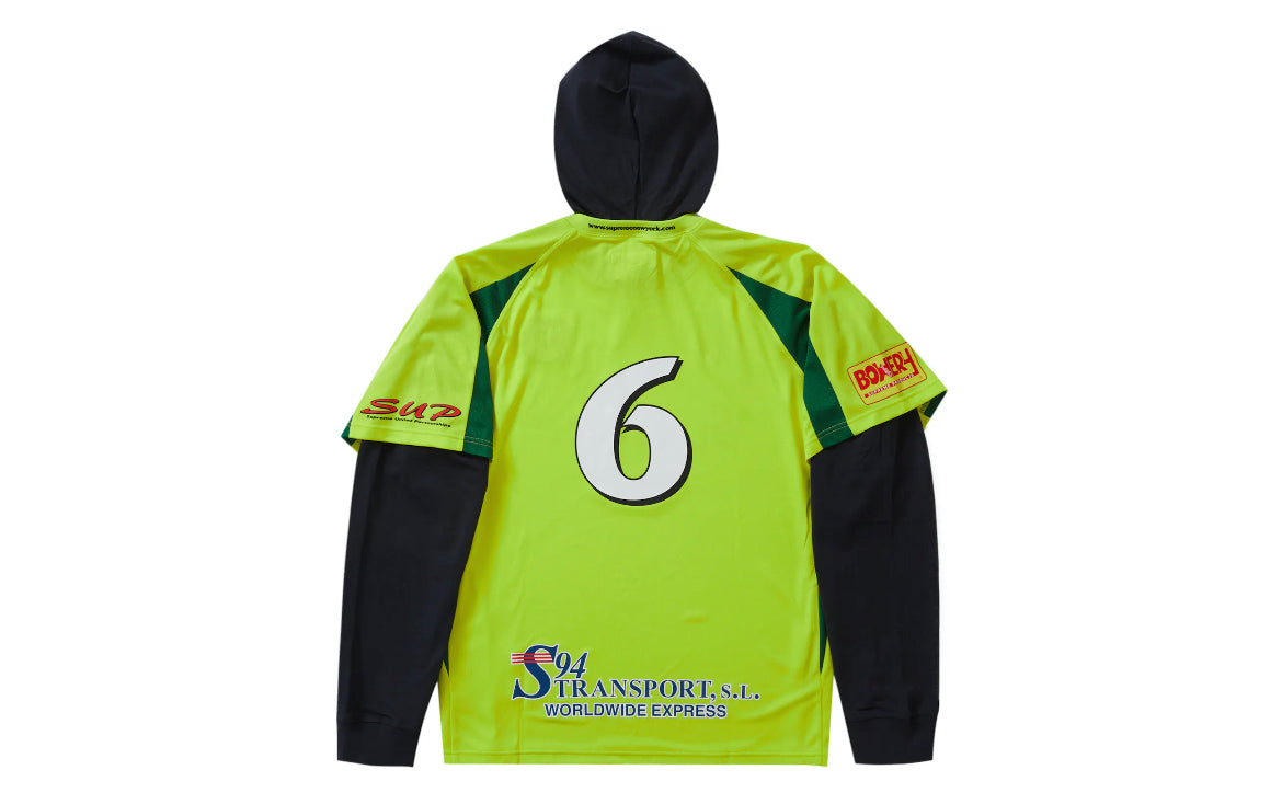 Supreme Hooded Soccer Jersey Bright Green