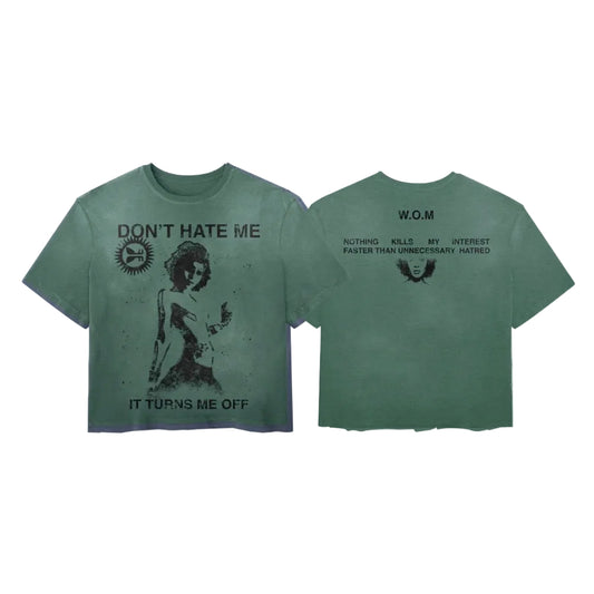 Works Of Madness Dont Hate Me Tee Green