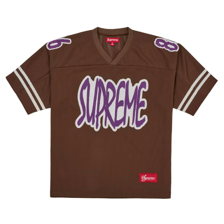 Supreme Reflective Football Jersey Brown