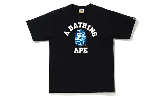 Bape Black ABC Blue Camo College T-Shirt