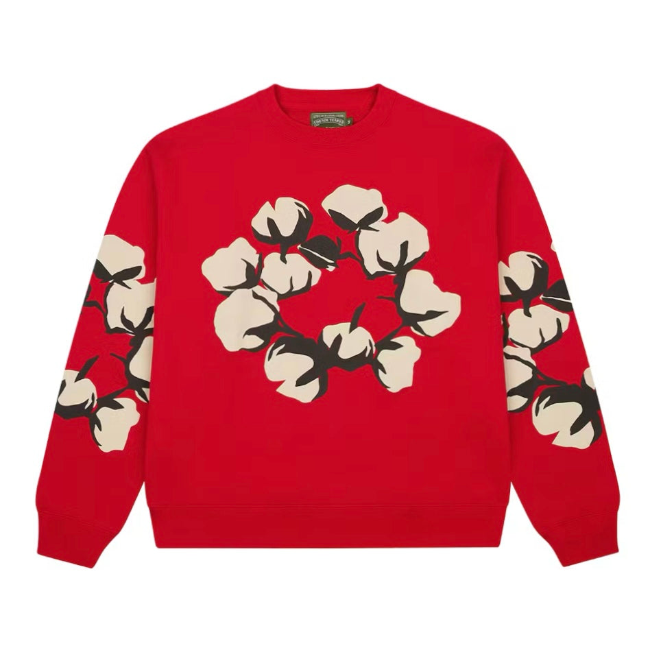 Denim Tears x CPFM Cactus Tears Crewneck Red
