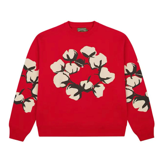 Denim Tears x CPFM Cactus Tears Crewneck Red
