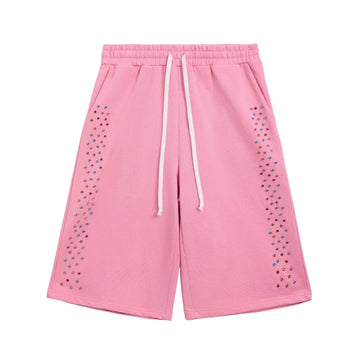 AZVA Crystal Cactus Sweat Shorts Pink