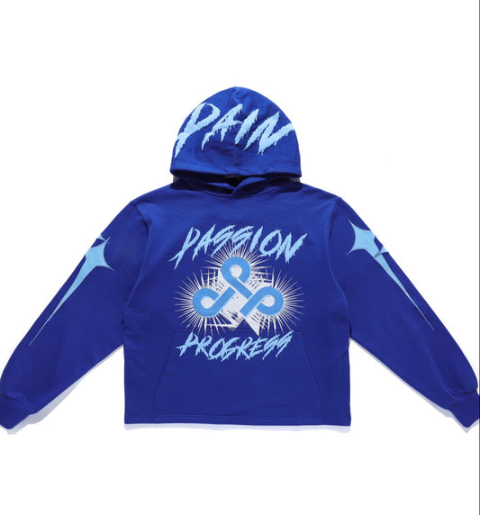 Live Mechanics Passion Pain Progress Hoodie Blue