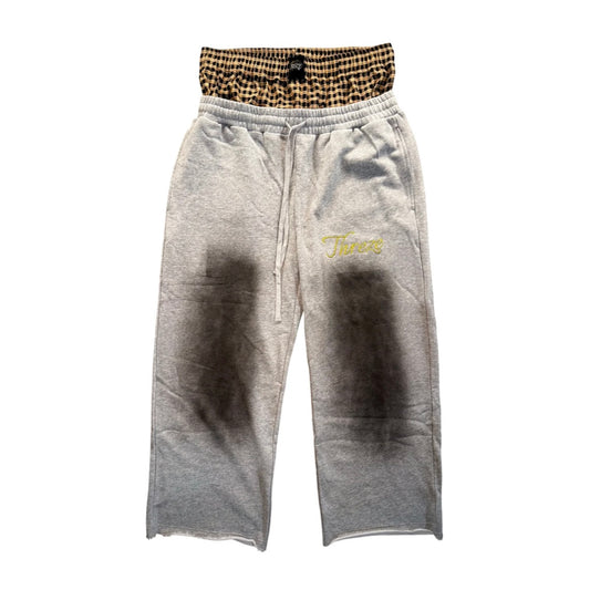 Threze WrldWide Double Waisted Sweats Grey