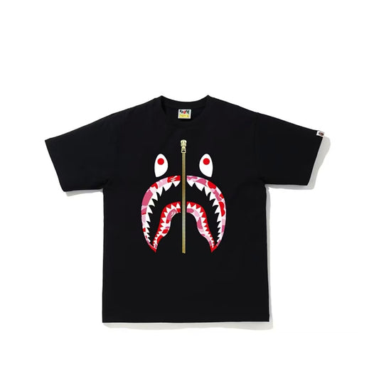 Bape ABC Camo Shark Tee Black Pink