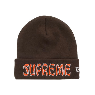 Supreme New Era Action Beanie Brown