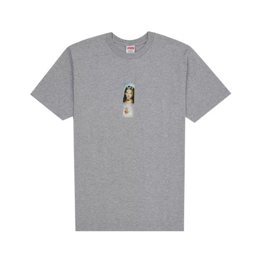 Supreme Prayer Card Box Logo Tee Heather Grey