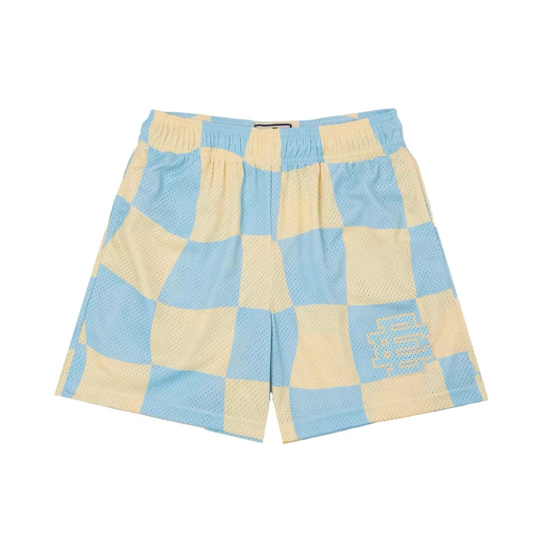 Eric Emanuel Short Blue Yellow Wavy Flag