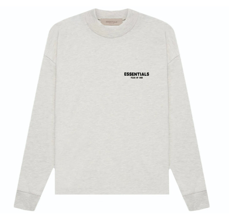 Essentials Light Oatmeal Long Sleeve Tee