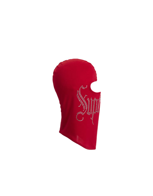 Supreme Rhinestone Balaclava Red