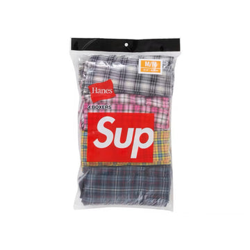 Supreme Hanes Plaid Boxers 4 Pack