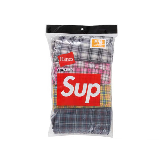 Supreme Hanes Plaid Boxers 4 Pack
