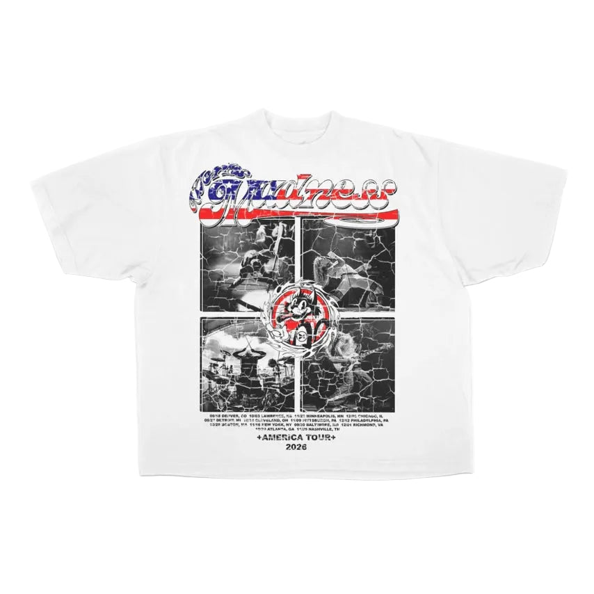 Works Of Madness Madness Tour Tee White