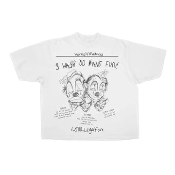 Works Of Madness Legal Fun Tee White