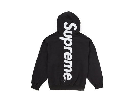 Supreme Applique Black Satin Logo Sweatshirt