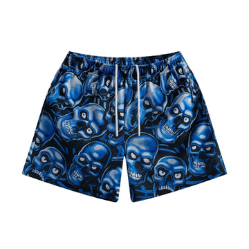 Bravest Blue Skully Shorts