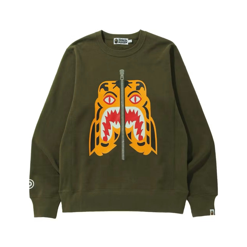 Bape Crewneck Tiger Green