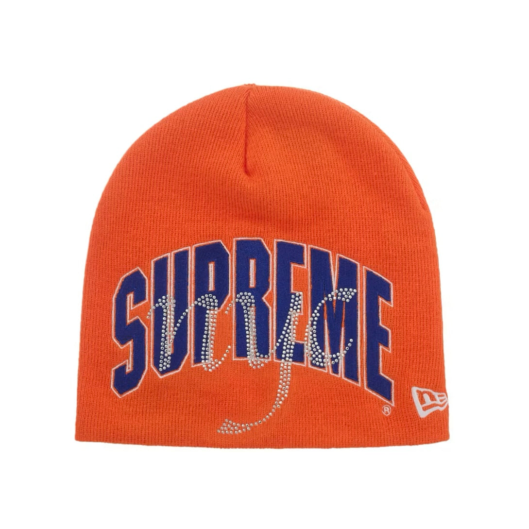 Supreme New Era Rhinestone Beanie Orange