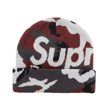 Supreme Red Camo Big Logo Beanie