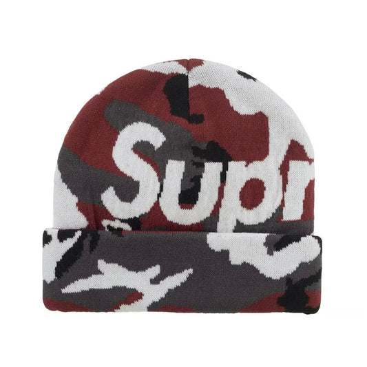 Supreme Red Camo Big Logo Beanie