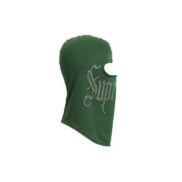 Supreme Rhinestone Balaclava Green