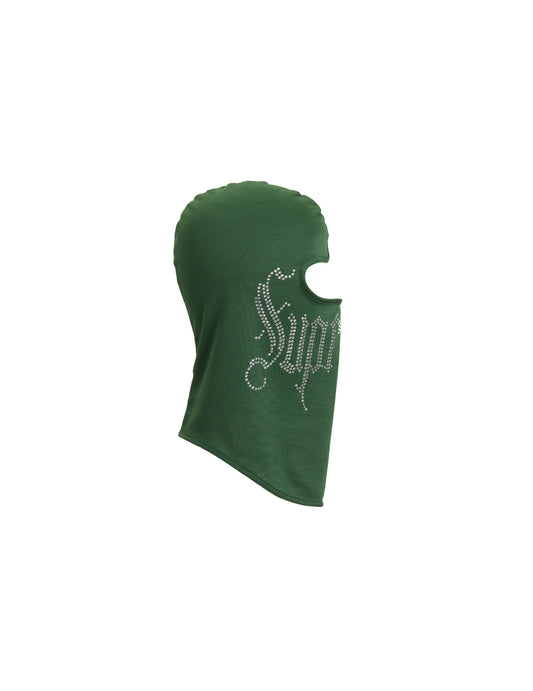 Supreme Rhinestone Balaclava Green