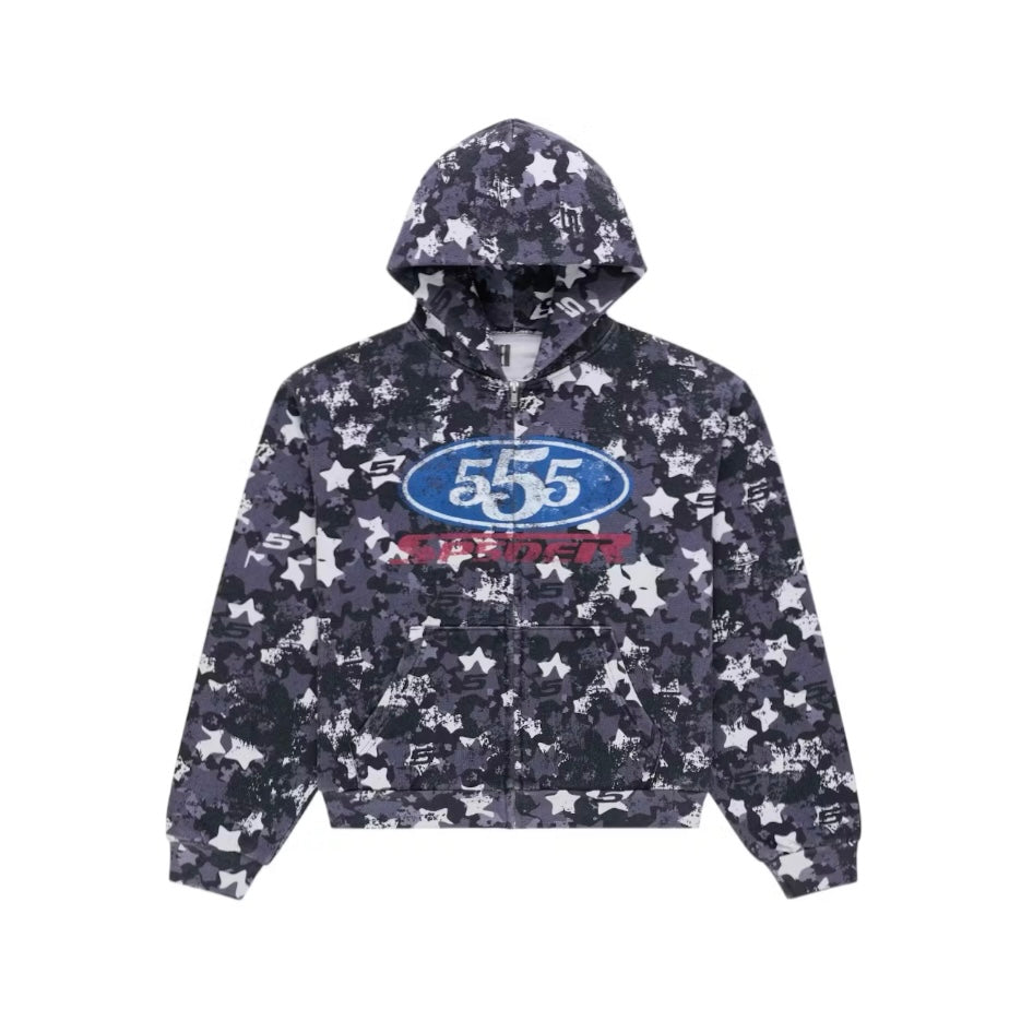 Sp5der R5CING Zip Up Hoodie